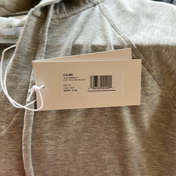 Calme by Johnny Was Easy Pullover Hoodie Gray size Medium $198 Sweatshirt - Picture 9 of 9